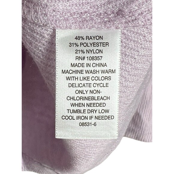 Ana A New Approach Long Puff Sleeve Top Women's Tee Size 2X Lavender Frost - Picture 10 of 10